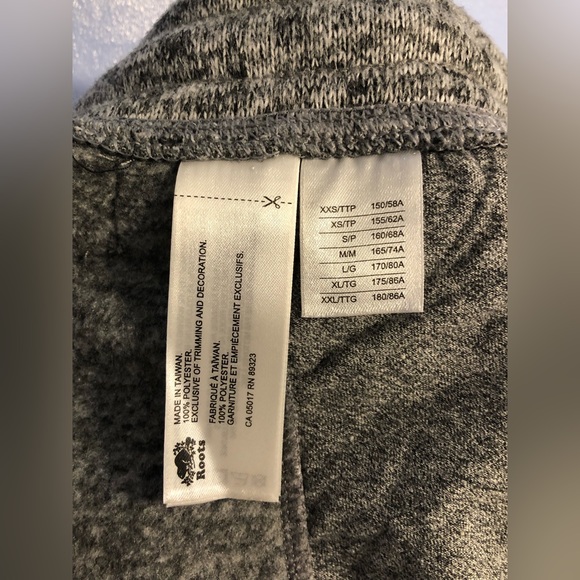 Roots Grey Cotton Lounge Casual Pants Size Medium Fall Winter Cozy - Picture 6 of 9